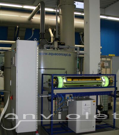 Copper electrolyte recycling with UV-Oxidation
